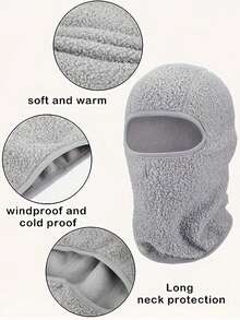 1 件装冬季户外滑雪拉法帽，带防风、防雪、保暖内衬和透气面罩，男女皆宜，适合登山、骑行、露营、滑雪