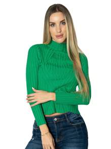 Sweater Women's Sweater Blouse Winter Autumn - Green - View 1