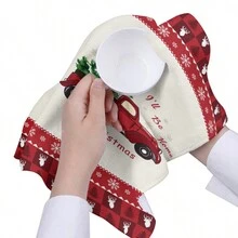 Giáng sinh Phòng bếp Cái đĩa Khăn tắm , Họa tiết Ngẫu nhiên Thể thao Khăn tắm Cây thông noel Ô tô/xe hơi Nhà hàng Đồ trang trí Khăn tắm - Nhiều màu - Xem 9