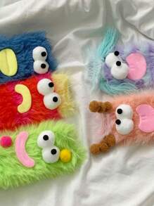 5pairs Funny Cartoon Expression Fuzzy Mid-calf Socks - Multicolor - View 2