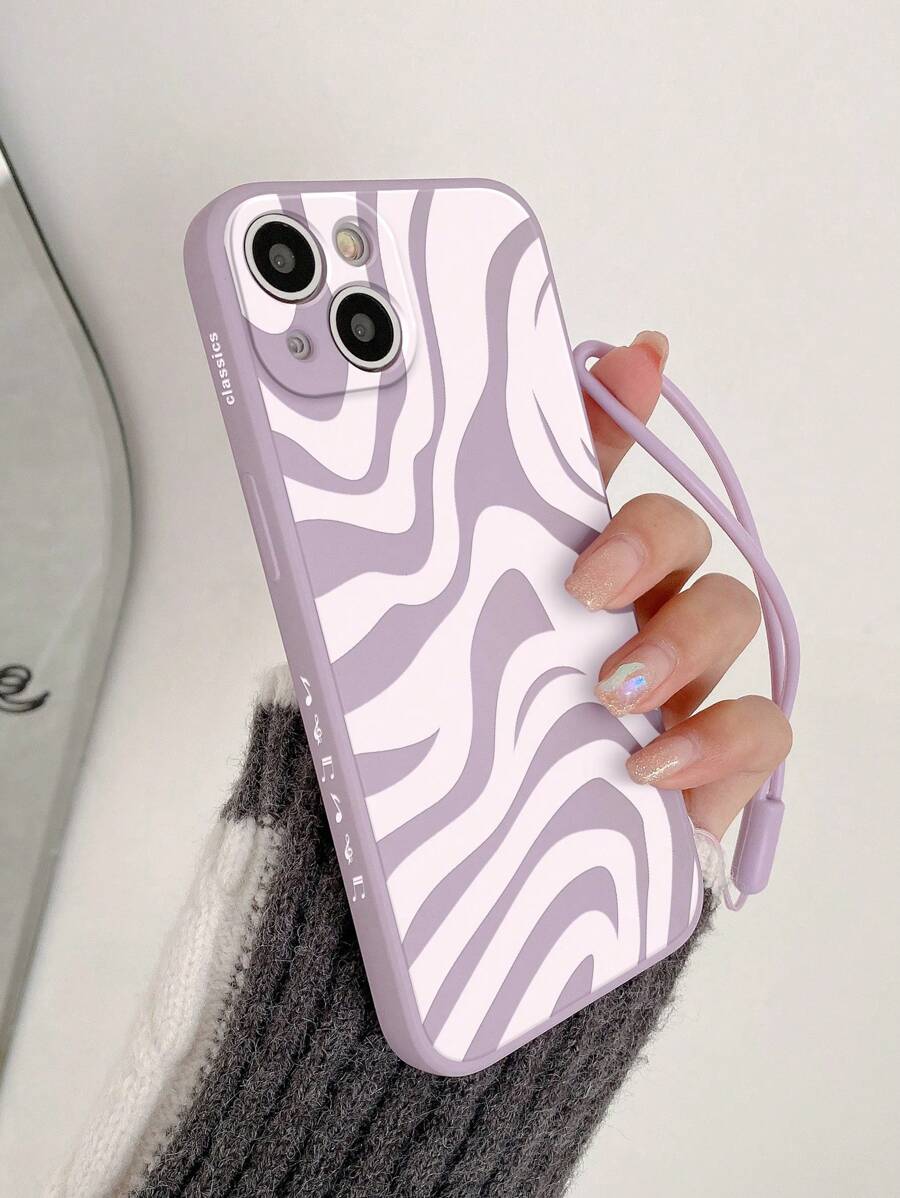 一款紫色 Tpu 塗鴉側噴漆手機殼,附手帶,相容於 Apple Iphone 系列 Iphone7 8 11 12 13 14 15 Promax Plus X Xr Xsmax Se2、三星 Galaxy 系列 A03s、a03core、a04、a12、a13、a14、a21s、a ,a23,a32,a33,a34,a50,a51,a52,a53,a54,a71,a72,a73,s20fe,s21,s21plus,s21ultra,s22,s22plus,s22ultra,小米紅05 ,紅米10a,紅米10c,紅米12c,紅米note9,紅米note9pro,紅米note9s,紅米note10,紅米note11,紅米note12