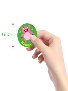 TYFYO 500 件/卷 1 英寸兒童動物獎勵貼紙兒童幼兒園學校鼓勵學生遊戲玩具文具標籤 - 彩色 - 查看 2