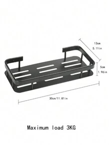 No Drilling Bathroom Storage Rack 1pc - Grey - View 10