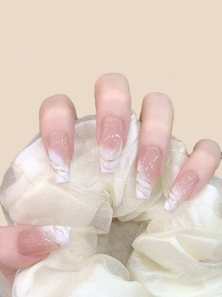 ♡ワンポイントフレンチ♡ ネイルチップ　ハンドメイド ♡ワンポイントフレンチ♡ ネイルチップ ハンドメイド
