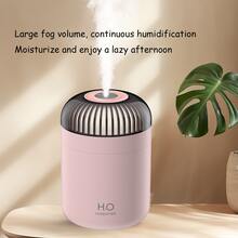 New Led Light Water Humidifier, 500ml Large Capacity Desktop Mist Maker For Home, Office Air Humidifying - Pink - View 4