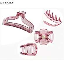 4入組女士彈性髮捲器套裝，搭配發箍，過夜髮捲器套裝，包括髮帶和夾子，時尚髮型工具 - 紫色 - 查看 5