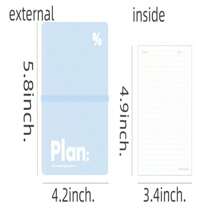 1本馬卡龍藍白口袋活頁筆記本,簡約風格,a7尺寸,可拆卸並隨機顏色 - 彩色 - 查看 5