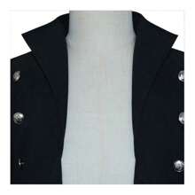 Gabardina De Ropa Gótica Steampunk Para Hombre - Rojo - Ver 3