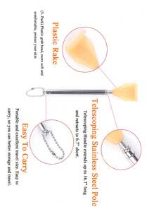 頭部抓癢器，1入组背部抓癢器手動四節可伸縮輔助棒身體瘙癢抓癢工具 - 黃色 - 查看 5