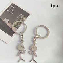 有趣的貼紙老頭鑰匙扣,可愛時尚的鈦鋼書包、汽車鑰匙吊墜、情侶鑰匙扣、珠寶、禮品鑰匙扣