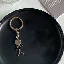 有趣的貼紙老頭鑰匙扣,可愛時尚的鈦鋼書包、汽車鑰匙吊墜、情侶鑰匙扣、珠寶、禮品鑰匙扣