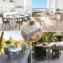 1片具有摩洛哥邊緣的長方形桌布,帶便帽革防水塑膠桌布,適用於桌面、露營、室內和室外可擦拭的防溢塑膠桌布 - 灰色 - 查看 6