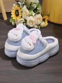 Women's House Slippers, Women's Sandals With Rabbit Shape, Comfortable And Soft, Perfect For Resting At Home And Relaxing, Lightweight, Practical, Non-Slip And Easy To Clean - Blue - View 2