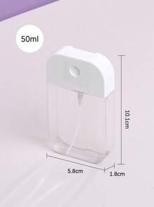 1pc 50ml Portable Refillable Perfume And Sanitizer Bottle With Silicone Cover, Moisturizing Spray Container, Travel Size, Reusable Hand SanitizerTravel Essentials ,Travel Organizer For Beach ,Summer Vacation Back To School School Supplies Holiday Camping Holiday Essentials Accessories Mini Perfume For Women Perfume For Men - Black and White - View 4