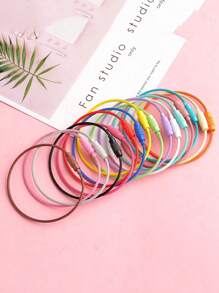 5件创意彩色不锈钢钥匙扣、汽车钥匙圈、钥匙扣、DIY饰品制作线绳吊坠，颜色随机发货 - 为您的钥匙增添色彩！休闲汽车配饰包袋，魅力学院风，可爱哥特风，Y2K风格