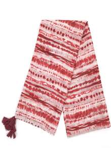 1 Miếng Đơn giản In Của phụ nữ Khăn quàng cổ , Mùa Thu /đông , Đúng mốt Khăn choàng Đối với bờ biển , Ngoài trời , Ấm áp Cái cổ Ấm áp hơn Đối với phụ nữ - Đỏ - Xem 2