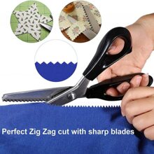 不鏽鋼齒布剪,三角齒3mm-7mm,鋸齒式,適用於裁剪蕾絲、縫紉材料和diy服裝