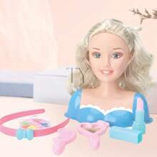 Cabeza para maquillar y peinar Juguete Para Niña - Rosa - Ver 2