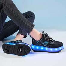 Radrolle leicht klassisch Modisch einfach Vielseitig Student Outdoor Sportlich Freizeit Doppel Rollschuhe