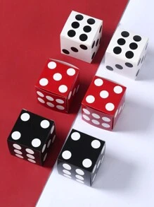 12个黑色、红色、白色骰子形状迷你礼盒，可用于生日、婚礼、家庭节日派对礼物、糖果盒或玩具包装。 - 彩色 - 查看 1