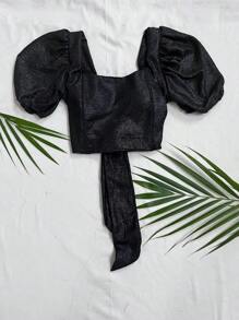 Women Tops - 黑色 - 查看 1