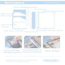 1本馬卡龍藍白口袋活頁筆記本,簡約風格,a7尺寸,可拆卸並隨機顏色 - 彩色 - 查看 3