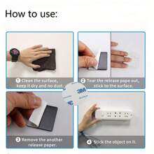 20pcs Square & Round Double Sided Tape Multi-purpose Adhesive Tape For Home Use - Black - View 4