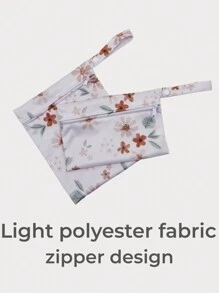 2 件装防水沙滩尿布布尿布洗衣婴儿大号袋子泳裤干湿袋小号，也可用作化妆包化妆品包旅行拉链化妆品收纳袋盥洗包卡通手提包女童铅笔袋，尿布干湿袋 - 彩色 - 查看 6