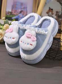 Women's House Slippers, Women's Sandals With Rabbit Shape, Comfortable And Soft, Perfect For Resting At Home And Relaxing, Lightweight, Practical, Non-Slip And Easy To Clean - Blue - View 1
