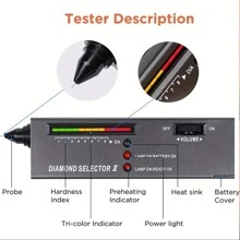 1pc Professional Tester, Gemstone Electronic Portable Hardness Tester For Jewelry Jade Stone Identification - Black - View 7