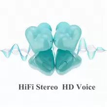 1 件白色心形设计无线耳机，带充电盒，ANC Enc 防噪音，通话清晰，立体声，低延迟和高保真，适合音乐/游戏/运动，佩戴舒适，精美礼品包装