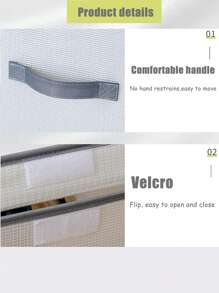 1個白色pp板儲物箱(帶蓋),用於棉被衣物整理,可折疊,適合衣櫥、內衣、褲子儲物 - 白色 - 查看 6