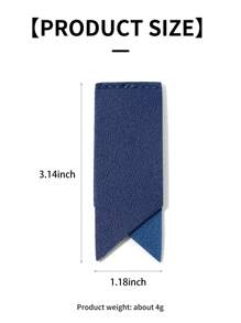 標籤式書籤藍色可愛創意皮革學生書籤,書籍分隔器 - 藍色 - 查看 7