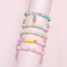 362件女孩diy黏土珠子製作用品和魅力手鐲製作套件,送禮即用,有趣又容易做,可愛閃亮珠寶套件手工禮物盒,適用於生日、聖誕、新年珠寶製作禮物盒 - 彩色 - 查看 6