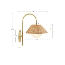 Rattan Weave Wall Sconce - 金子 - 查看 10