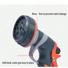 1支花園噴水器噴嘴,家庭園藝用噴水槍,適用於蔬菜、農業水管、庭院