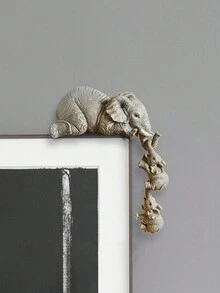 3入組可愛的大象掛飾-家居和房間裝飾樹脂工藝品 - 灰色 - 查看 7