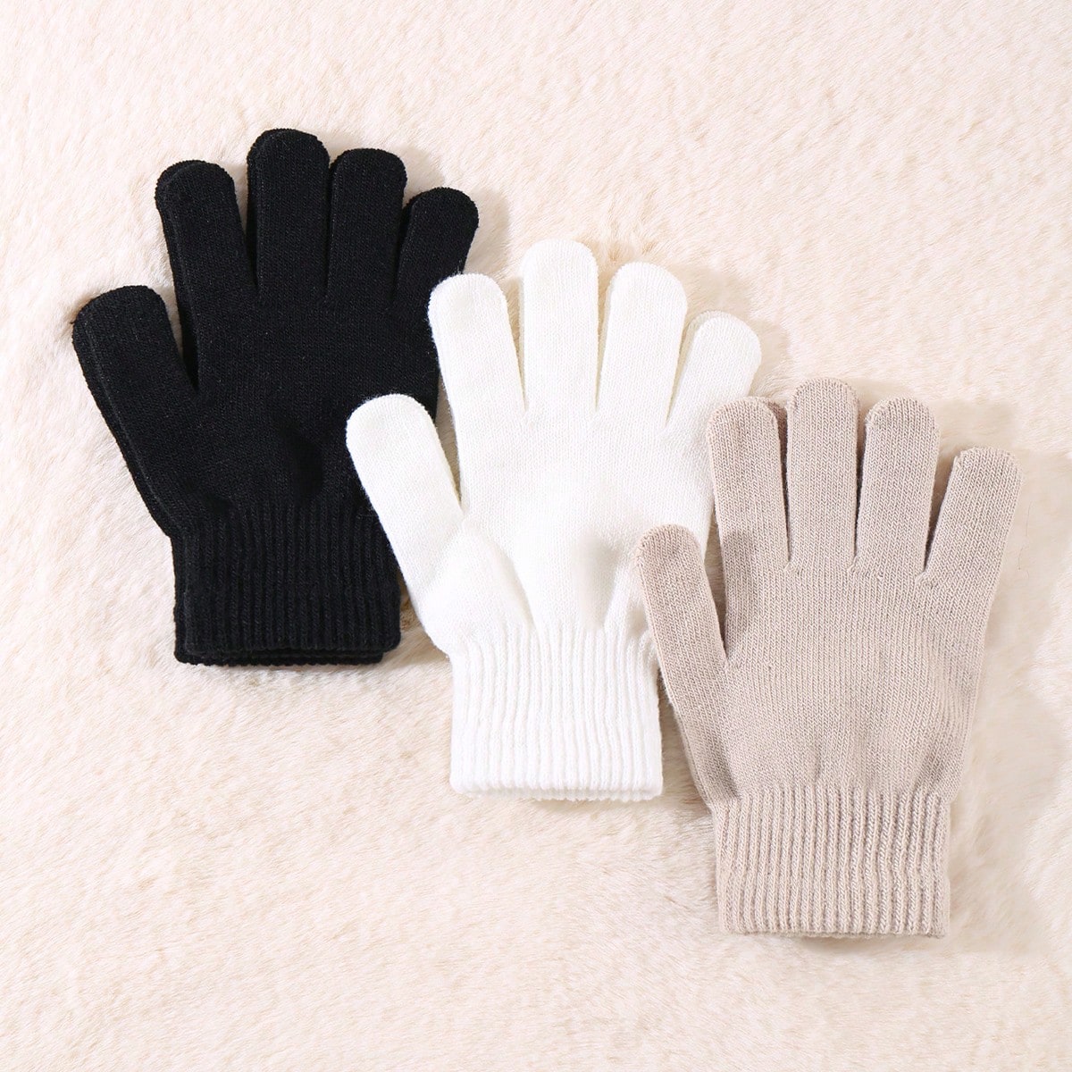 1/2/3 Pairs Winter Magic Gloves, Black Knitted Gloves, Warm Stretchy Gloves, Suitable For Cosplay Costumes, Cold Weather