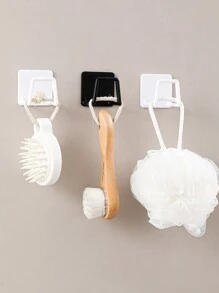 1pc Dishwashing Sponge With Drainage Rack, Kitchen Sink Dish Cloth, Steel Wool Ball, Scrubbing Rag Shelf, Suction Cup Storage Rack - White - View 8