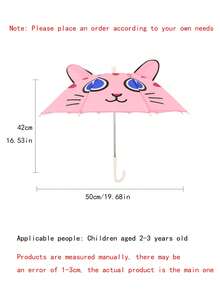 1-3 Years Old Green Cute Cartoon 3d Baby Manual Decorative Ear Umbrella 1pc - Green - View 2