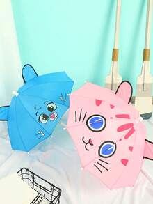 1-3 Years Old Green Cute Cartoon 3d Baby Manual Decorative Ear Umbrella 1pc - Green - View 6