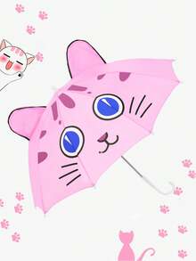 1-3 Years Old Green Cute Cartoon 3d Baby Manual Decorative Ear Umbrella 1pc - Green - View 10