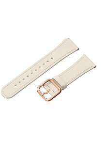 1pc Soft Comfortable Leather Watch Band In Black, White, Brown With Rose Gold Square Clasp, Compatible With Galaxy Watch7/6/5/Pro/4/Active/2 40mm/45mm/46mm/42mm, Watch GT2/Pro/3/4, For Men And Women, 20mm/22mm Replaceable Strap, Easy Installation