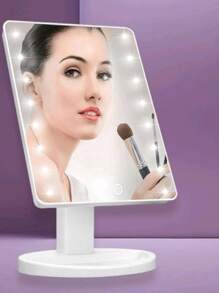 Espejo de maquillaje con luz led - Blanco - Ver 1