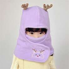 兒童冬季帽子配耳罩和口罩,男女童毛絨帽,保暖防風帽子和圍巾套裝