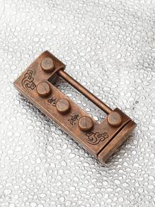 1 Miếng Hợp kim kẽm Four-leaf Clover Hình dạng Câu đố Khóa , Intellectual Kim loại Xoắn Khóa Không gian Đồ chơi - Nhiều màu - Xem 4