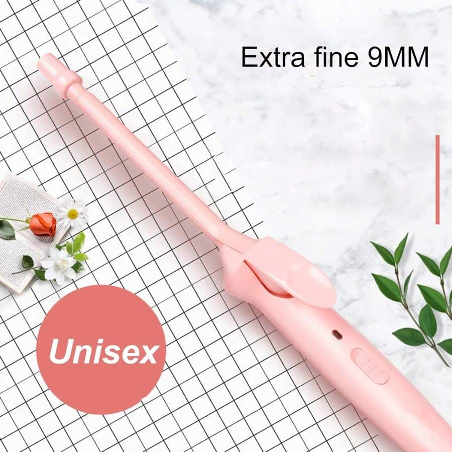 Professional Ceramic Hair Curler Wool Roller Waver Wand - 粉色 - 查看 1