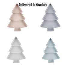 4 件装圣诞树形零食托盘、休闲零食盒、塑料糖果托盘、坚果和水果盘、派对和家居装饰、迷你树形分隔干果盘、塑料糖果盘 - 彩色 - 查看 5