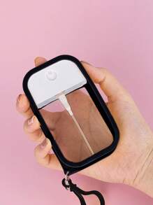 1pc 50ml Portable Refillable Perfume And Sanitizer Bottle With Silicone Cover, Moisturizing Spray Container, Travel Size, Reusable Hand SanitizerTravel Essentials ,Travel Organizer For Beach ,Summer Vacation Back To School School Supplies Holiday Camping Holiday Essentials Accessories Mini Perfume For Women Perfume For Men - Black and White - View 5