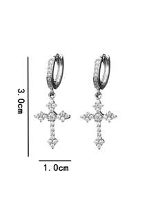 1 对钻石菱形耳钉，独特欧美时尚高端设计，男女皆宜